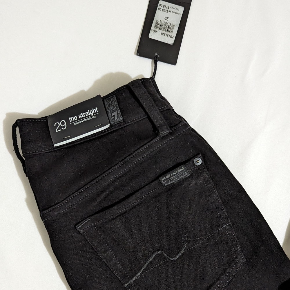 NWT 7 For All Mankind Straight Tapered Jeans - Picture 9 of 10